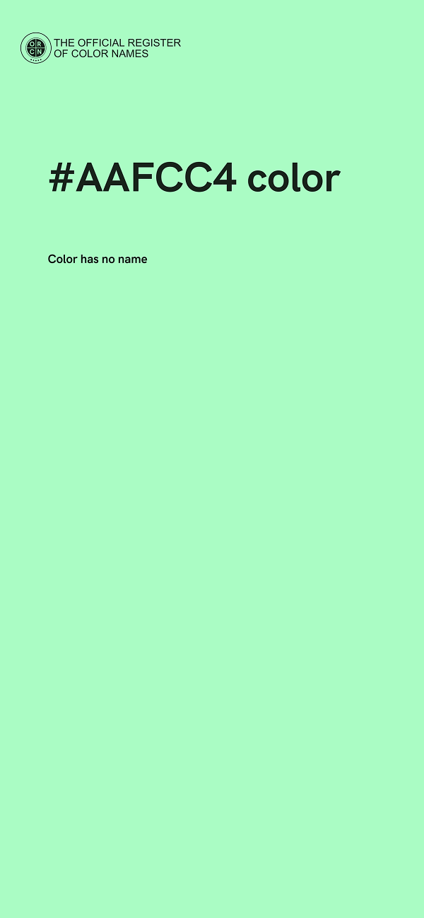 #AAFCC4 color image