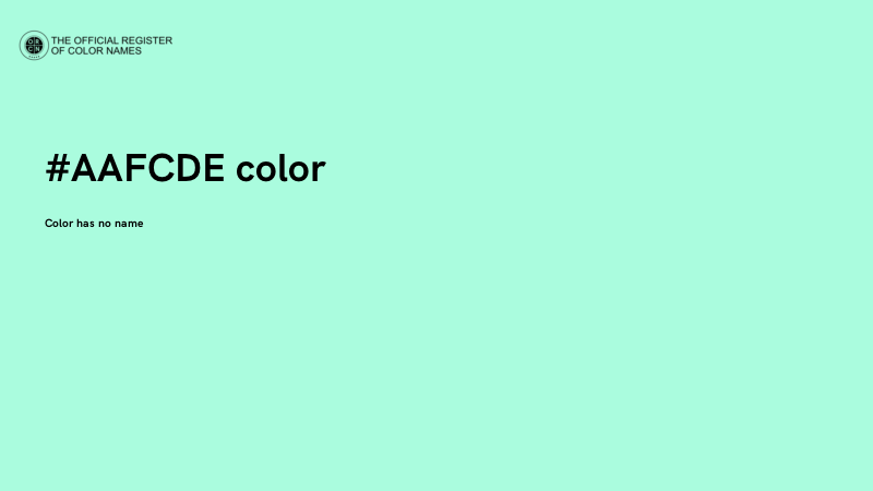#AAFCDE color image
