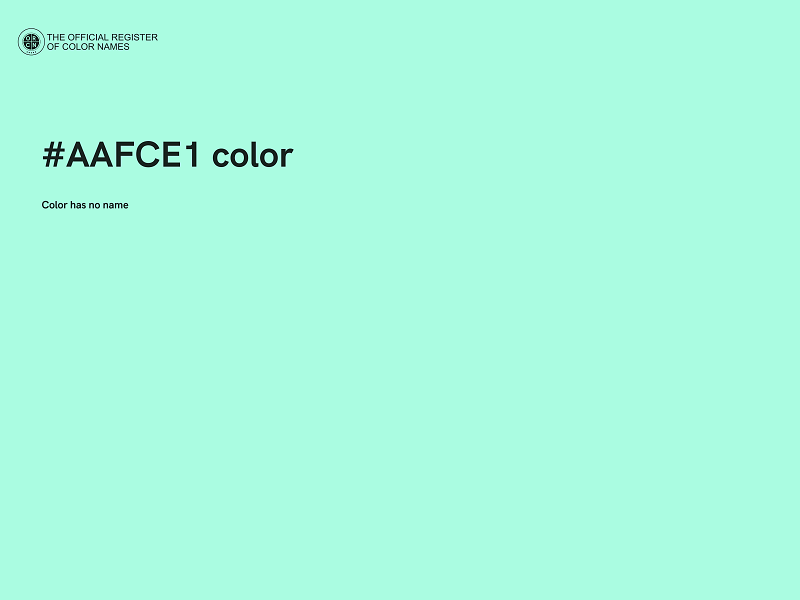 #AAFCE1 color image