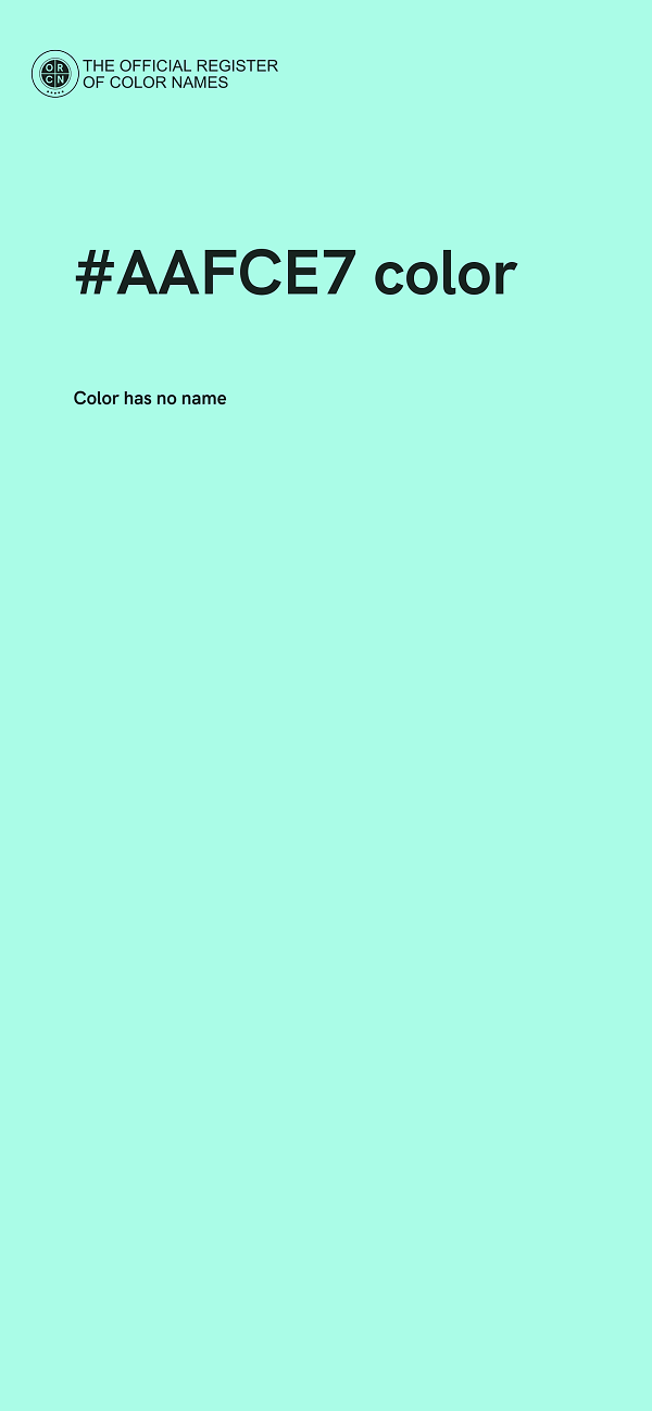 #AAFCE7 color image