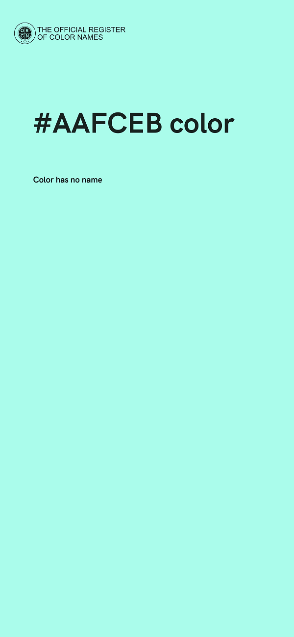 #AAFCEB color image
