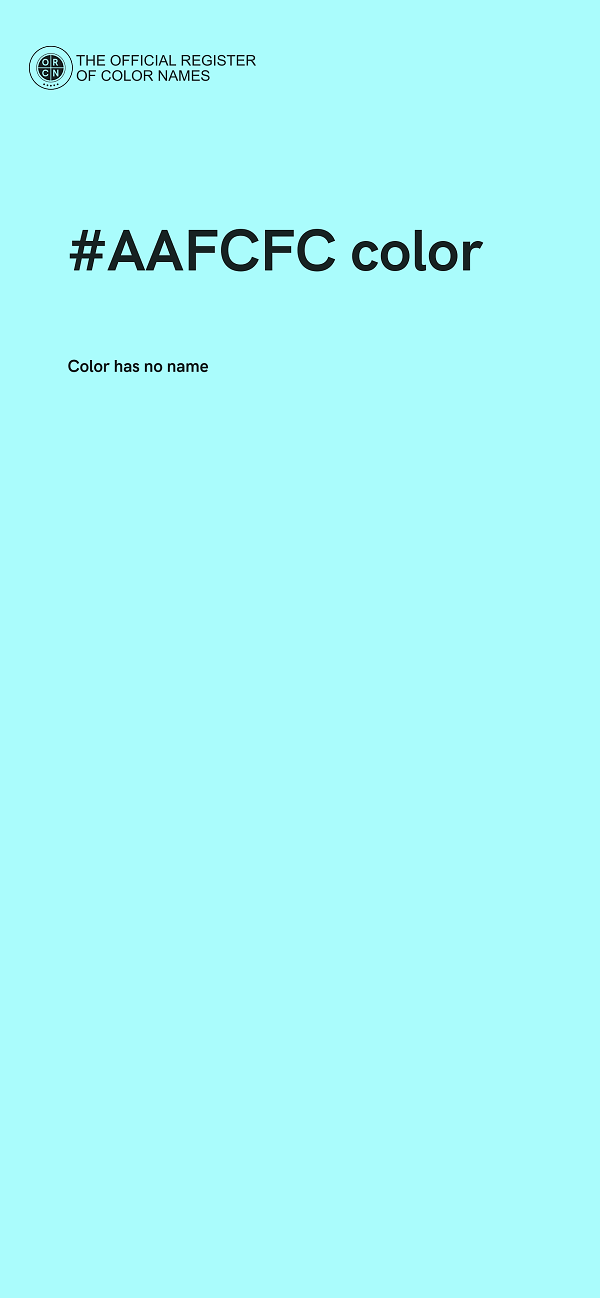 #AAFCFC color image