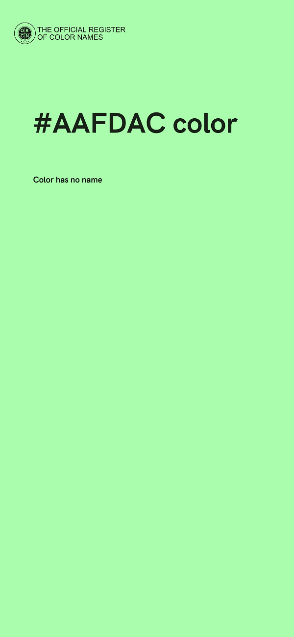 #AAFDAC color image