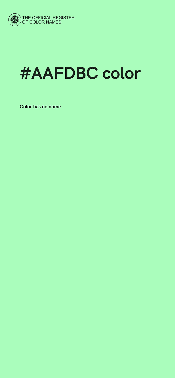 #AAFDBC color image
