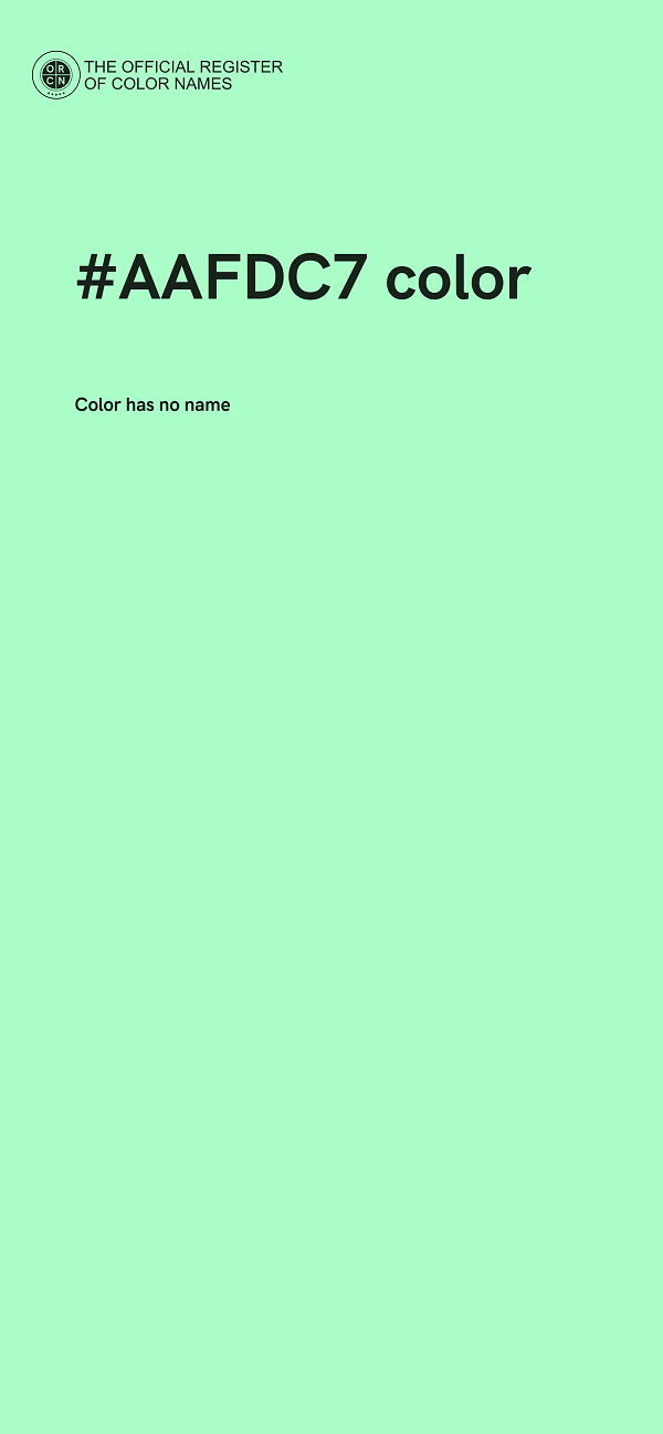 #AAFDC7 color image
