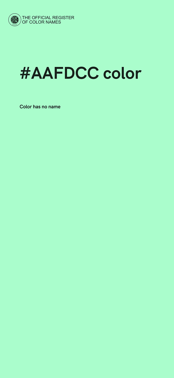 #AAFDCC color image