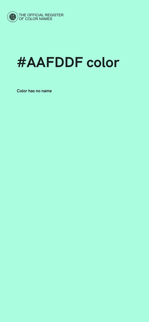 #AAFDDF color image