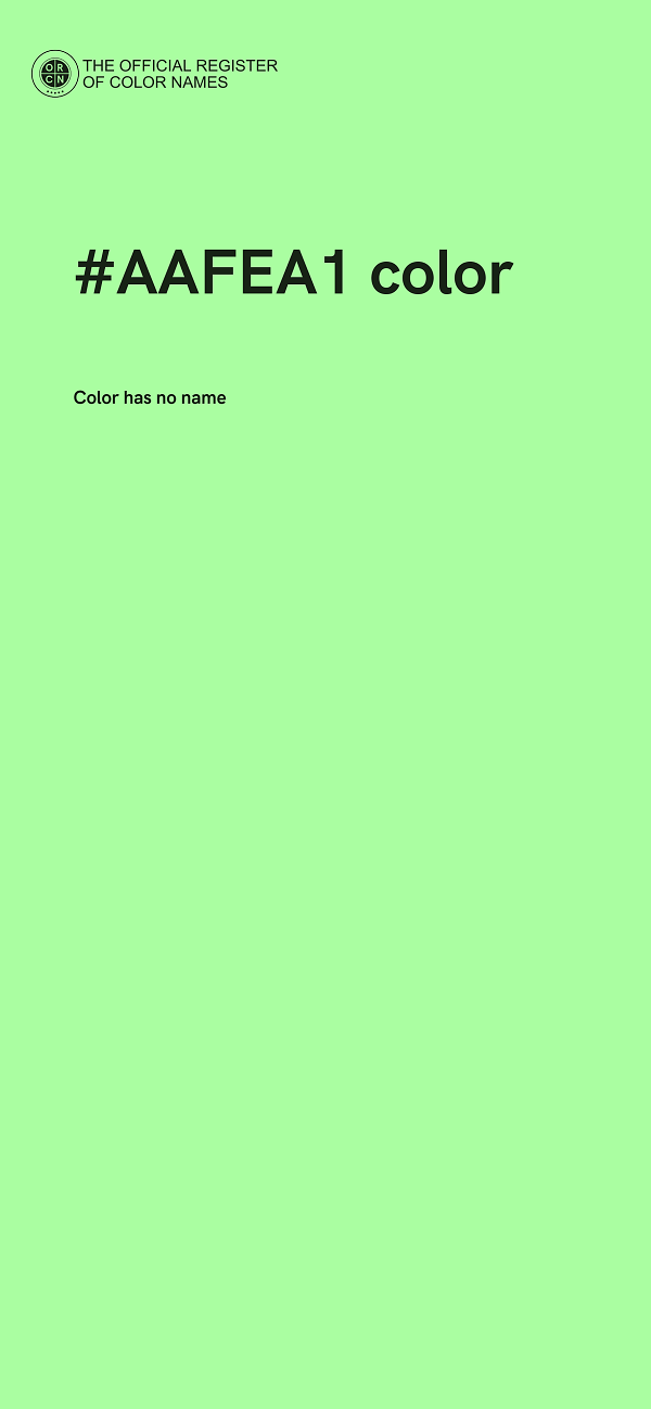 #AAFEA1 color image