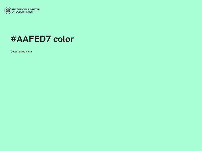 #AAFED7 color image