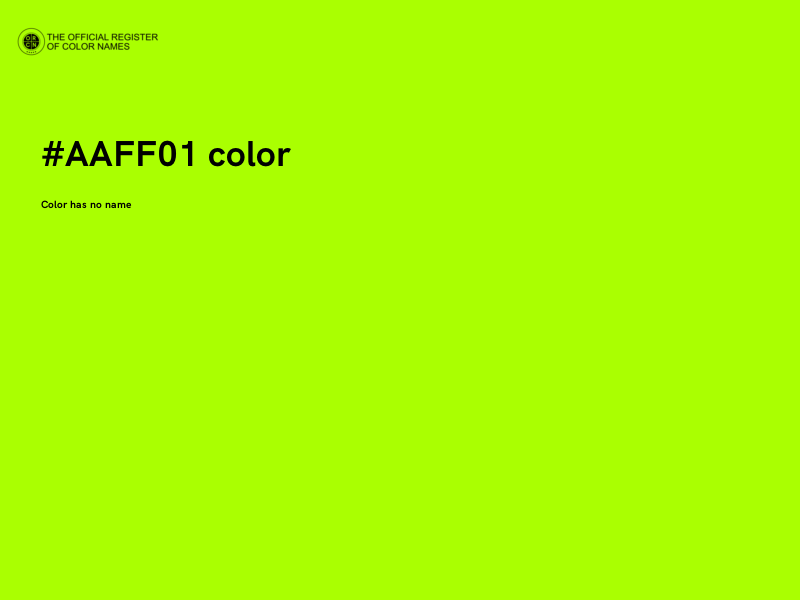 #AAFF01 color image