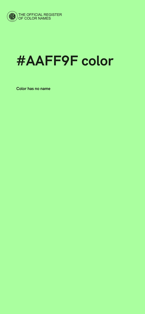#AAFF9F color image