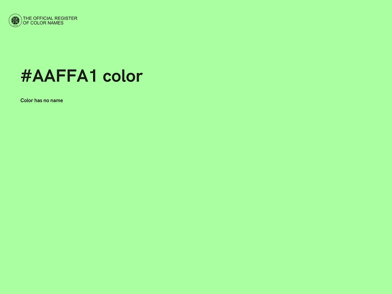 #AAFFA1 color image