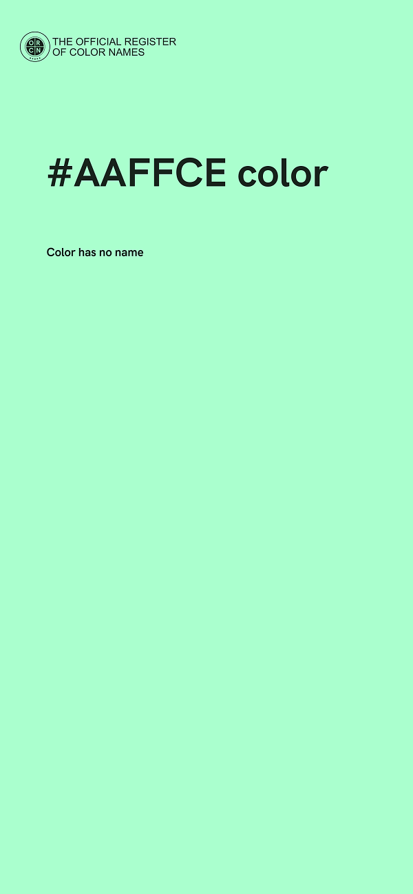 #AAFFCE color image