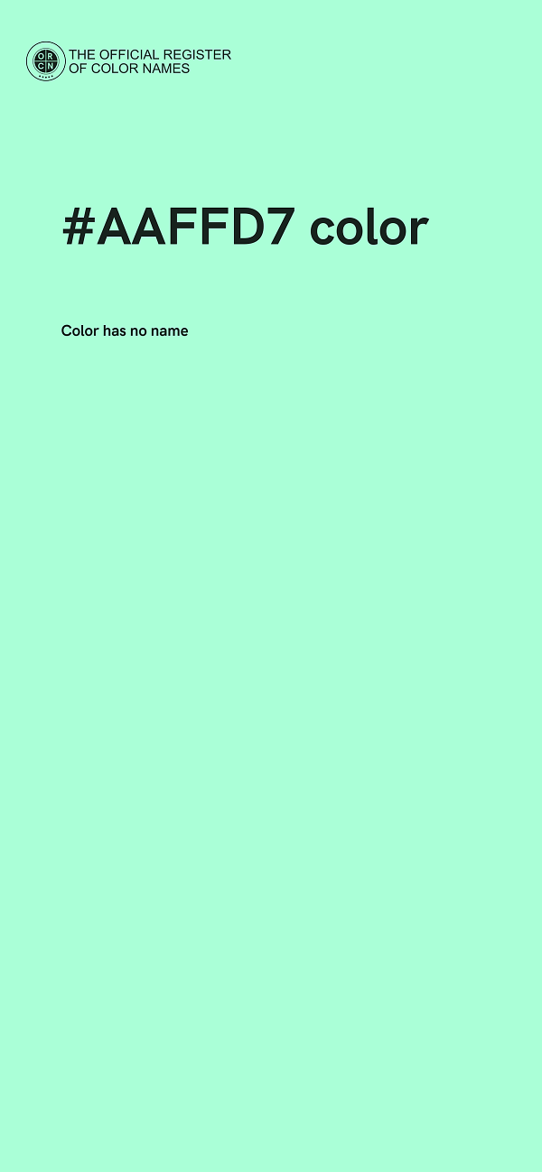#AAFFD7 color image