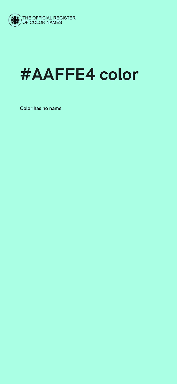 #AAFFE4 color image