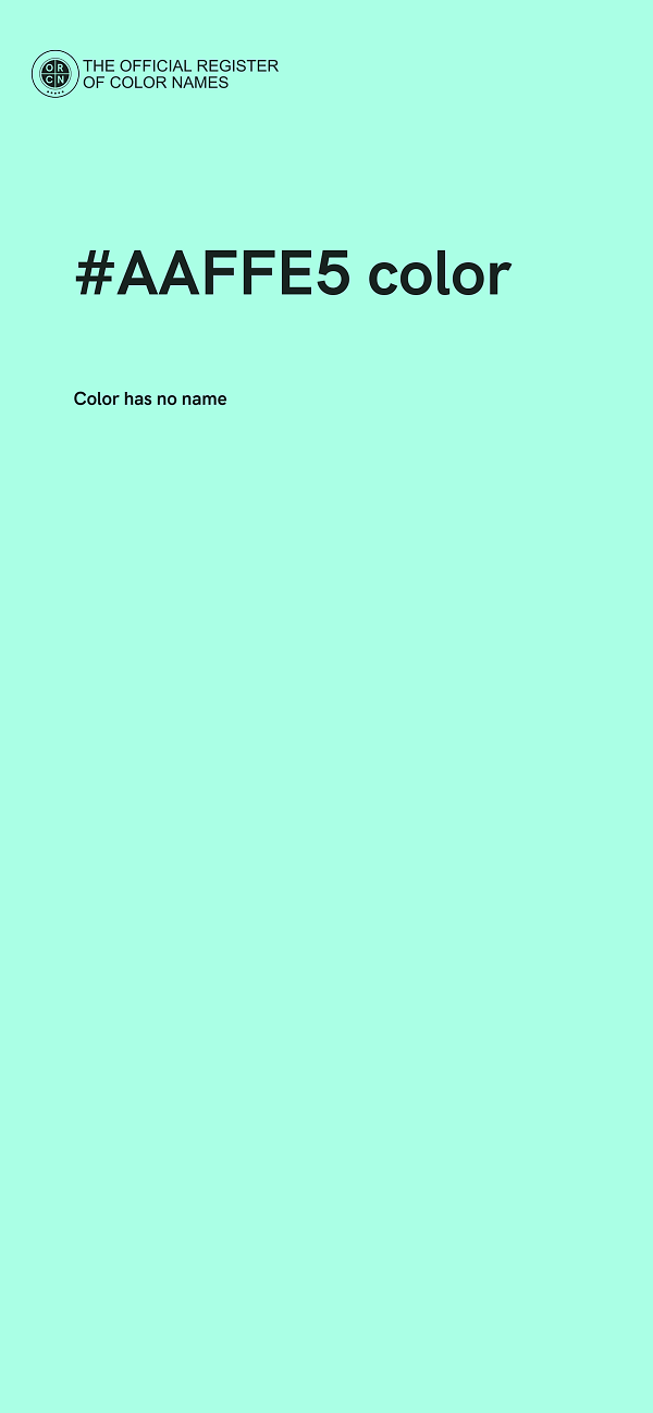 #AAFFE5 color image