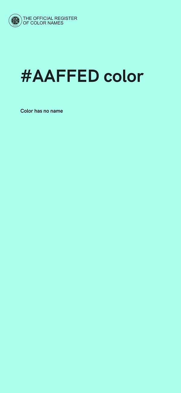 #AAFFED color image