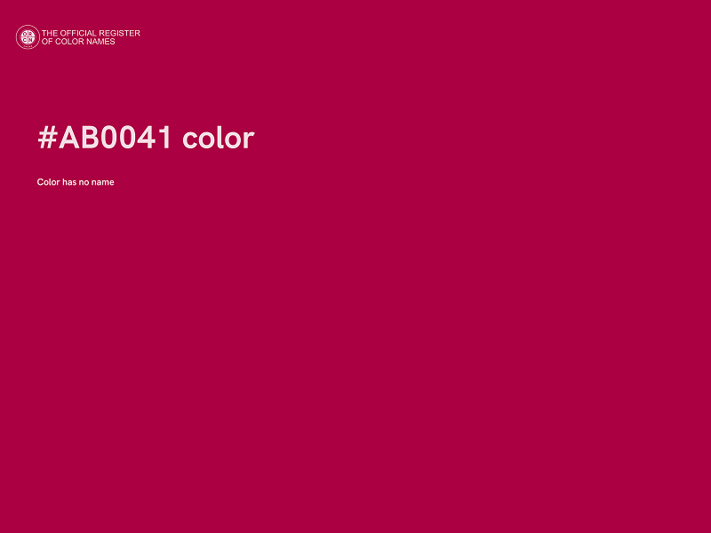 #AB0041 color image