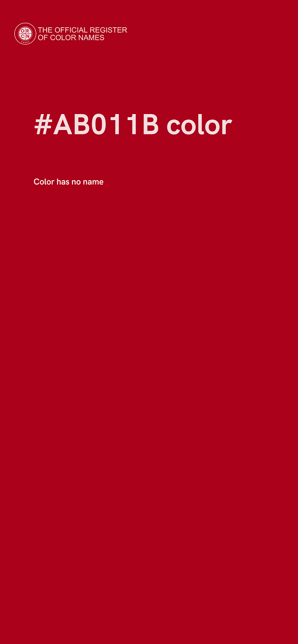 #AB011B color image