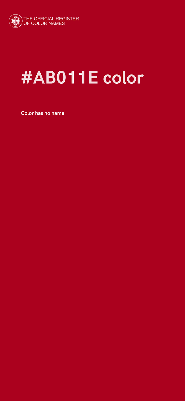 #AB011E color image