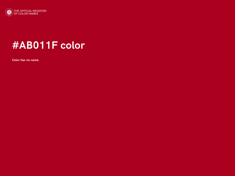 #AB011F color image