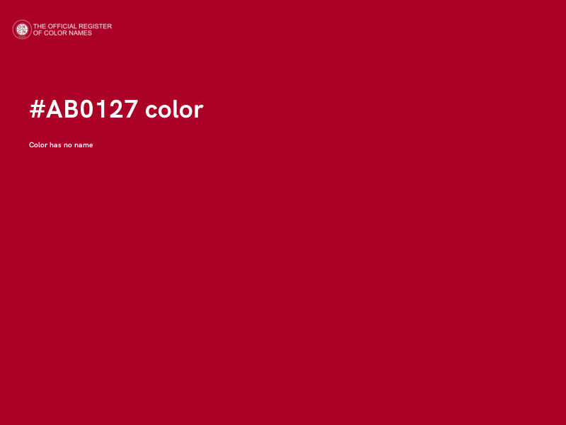 #AB0127 color image
