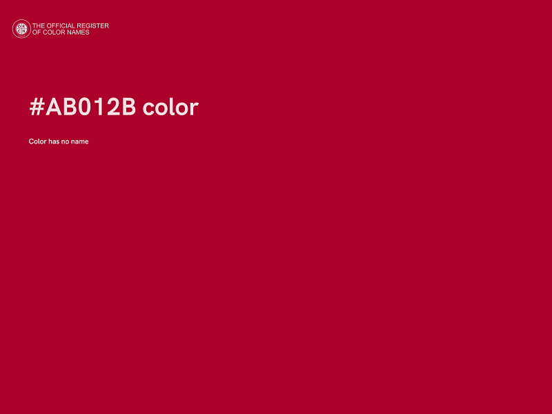 #AB012B color image