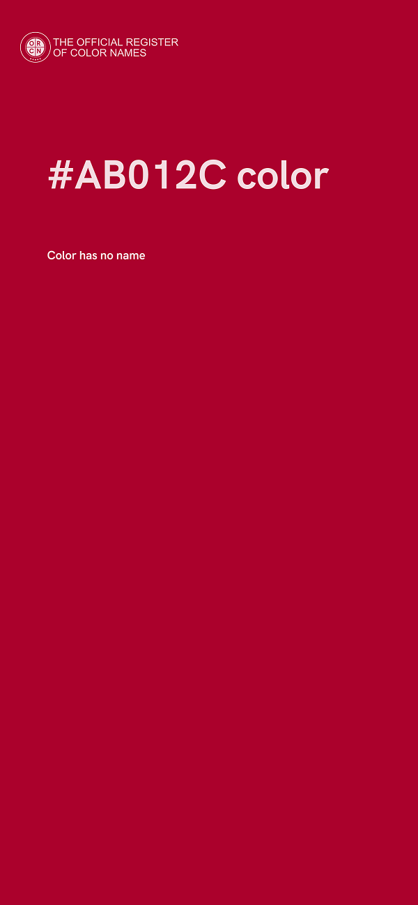 #AB012C color image