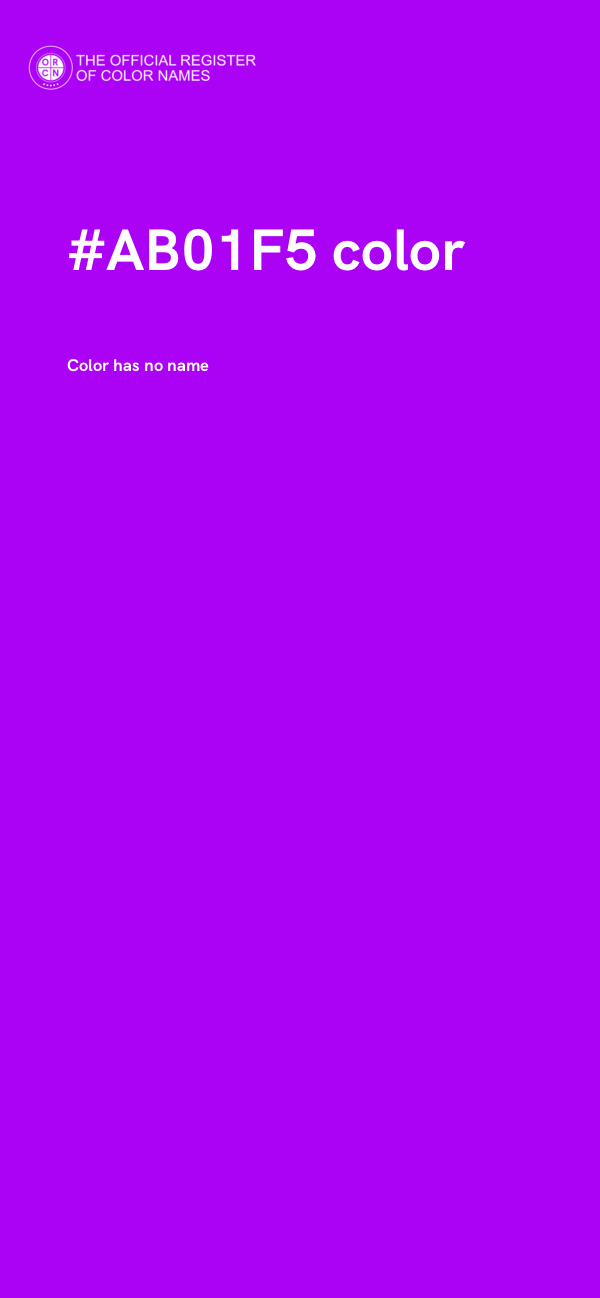 #AB01F5 color image