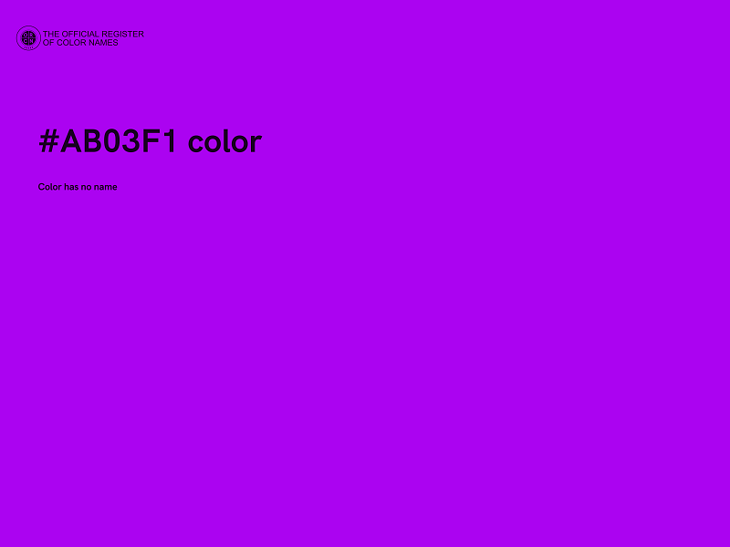 #AB03F1 color image