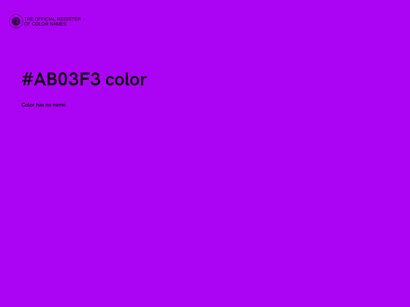 #AB03F3 color image