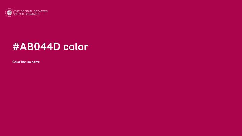 #AB044D color image