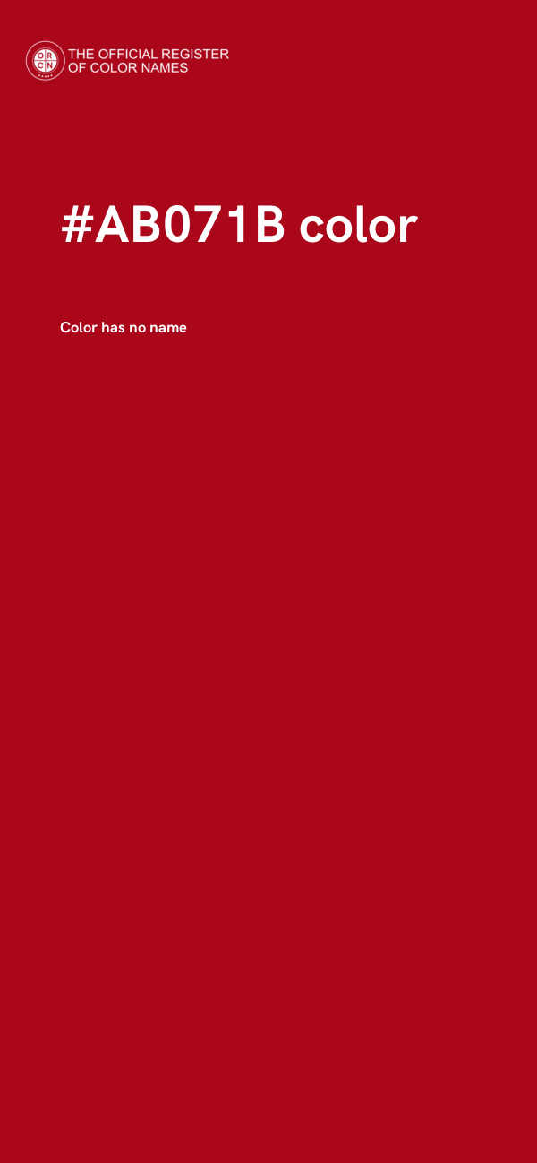 #AB071B color image