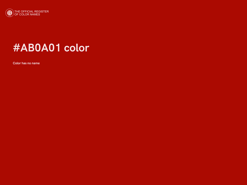 #AB0A01 color image