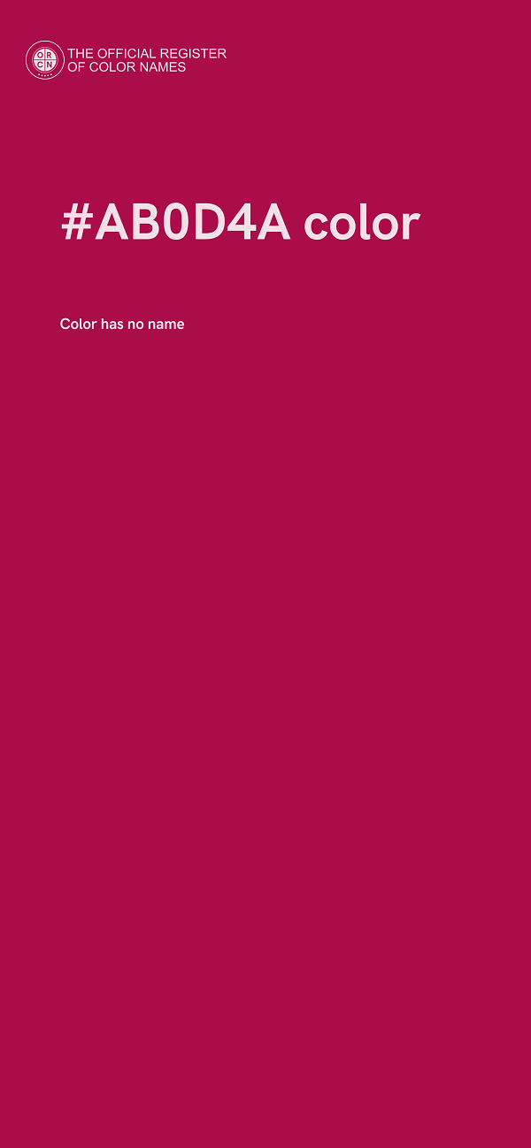 #AB0D4A color image