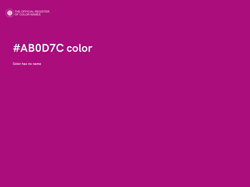 #AB0D7C color image