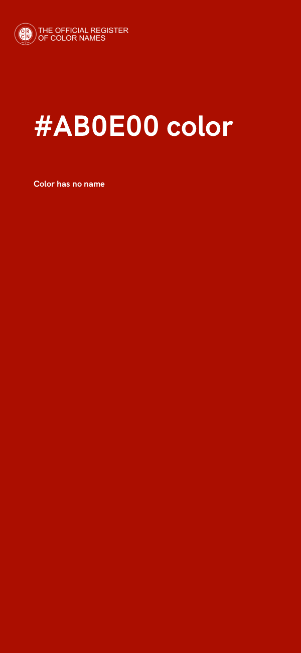 #AB0E00 color image