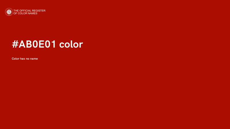 #AB0E01 color image