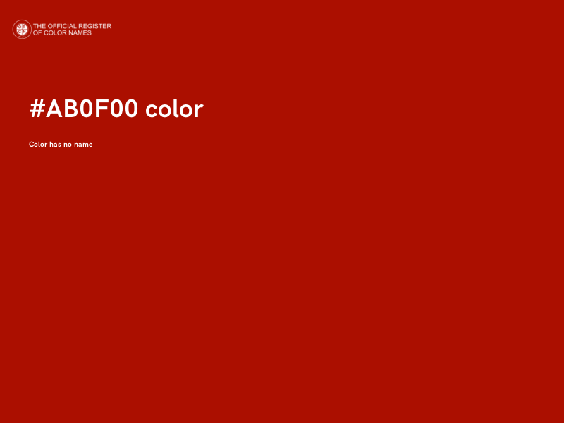 #AB0F00 color image