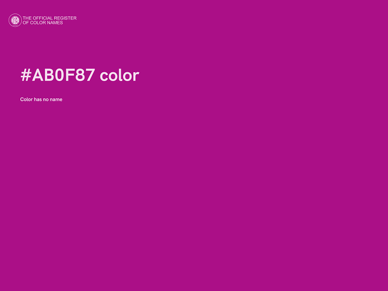 #AB0F87 color image