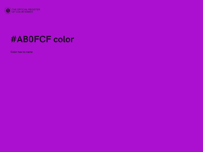 #AB0FCF color image