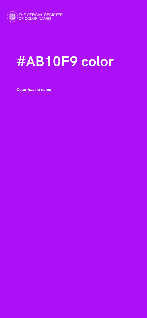 #AB10F9 color image