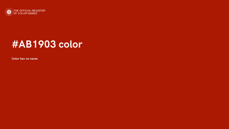 #AB1903 color image