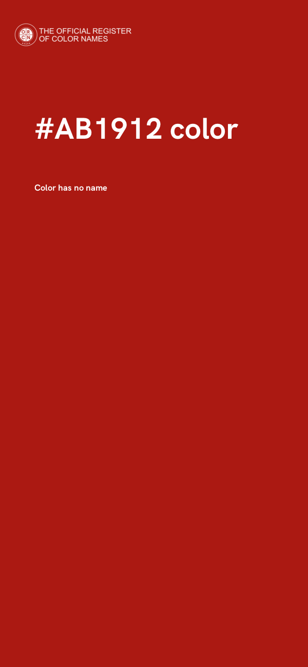 #AB1912 color image