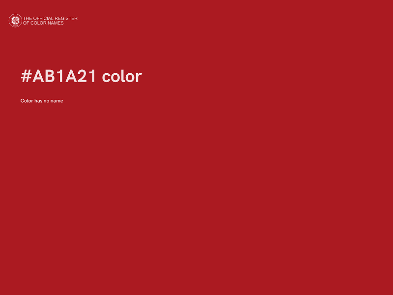 #AB1A21 color image