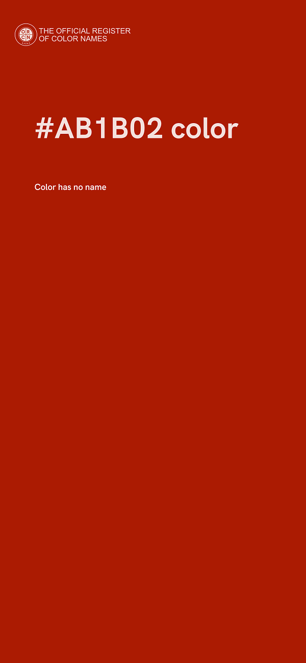 #AB1B02 color image