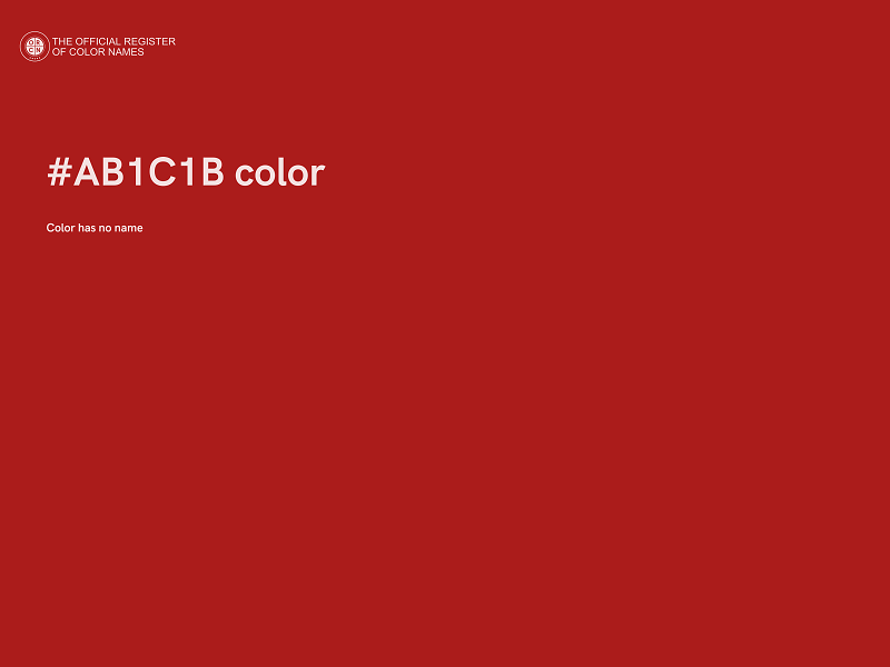 #AB1C1B color image