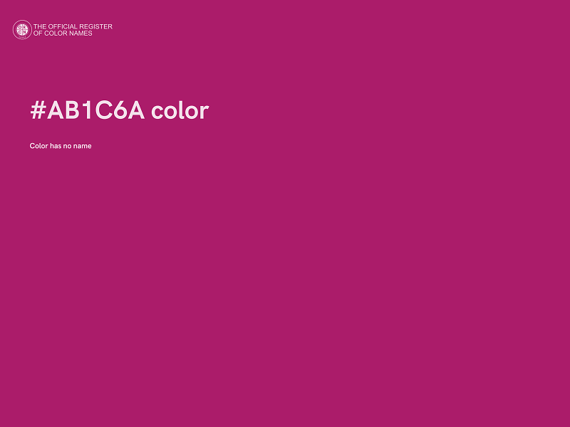 #AB1C6A color image