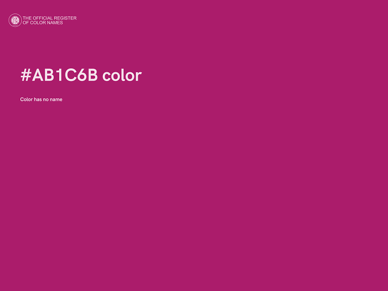 #AB1C6B color image