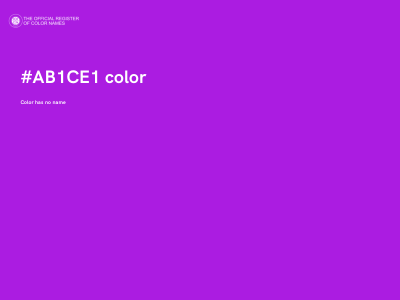 #AB1CE1 color image